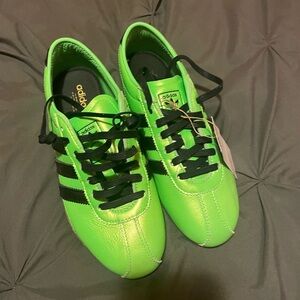 Adidas Men's Neon Green and Black Sneakers
